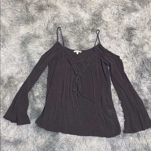 Wet Seal Tops - Wet seal long sleeve off the shoulder shirt